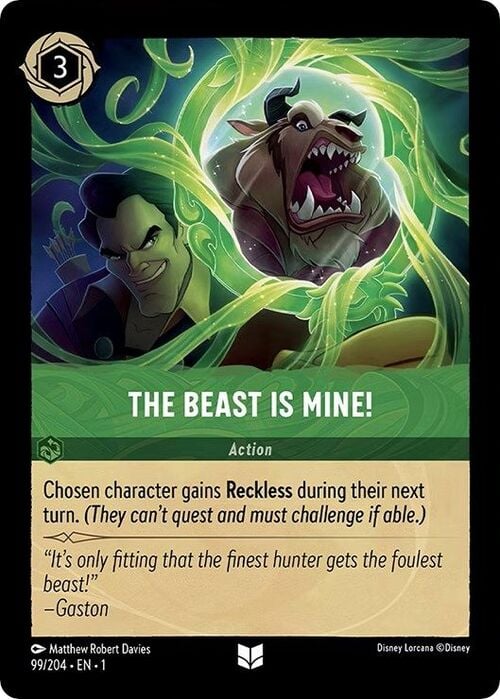 The Beast Is Mine! Card Front