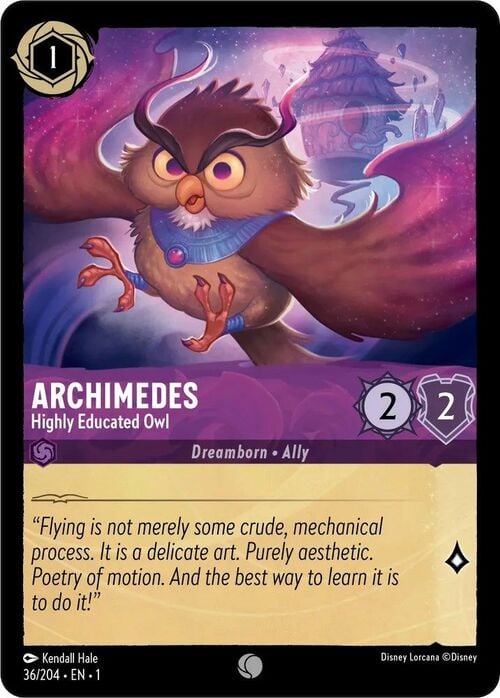 Archimedes - Highly Educated Owl Card Front