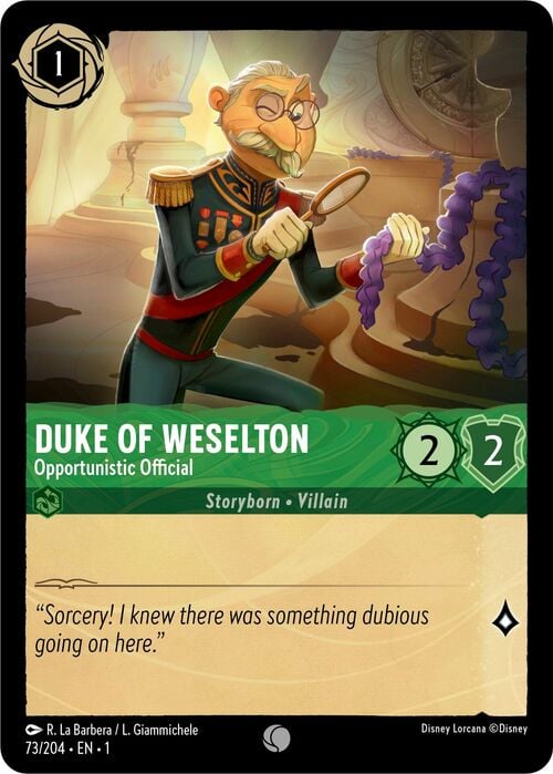 Duke of Weselton - Opportunistic Official Frente