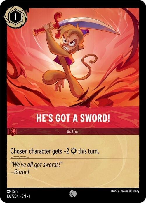 He's Got a Sword! Card Front