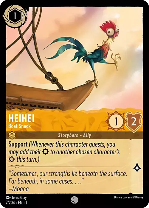 Heihei - Boat Snack Card Front