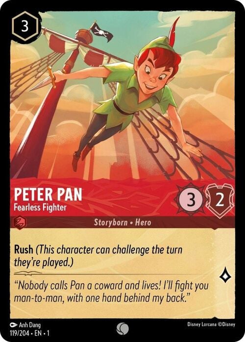 Peter Pan - Fearless Fighter Card Front