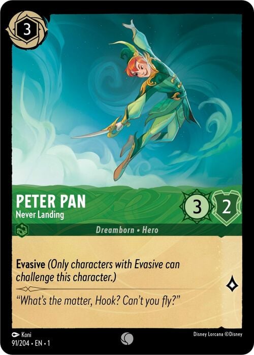 Peter Pan - Never Landing Card Front