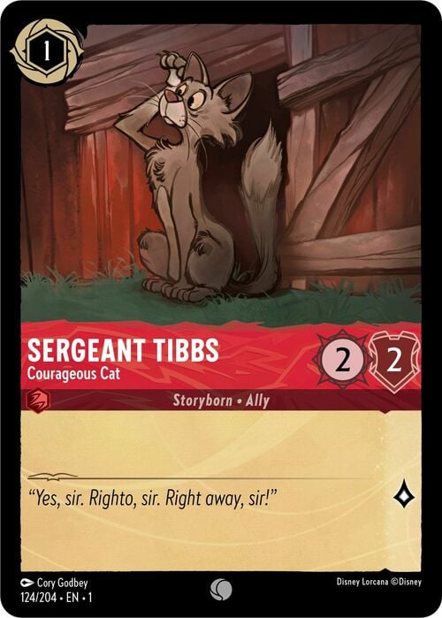 Sergeant Tibbs - Courageous Cat Card Front