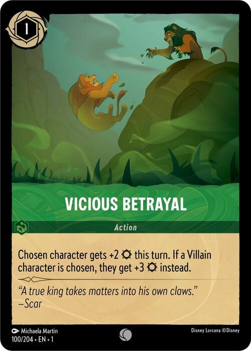 Vicious Betrayal Card Front