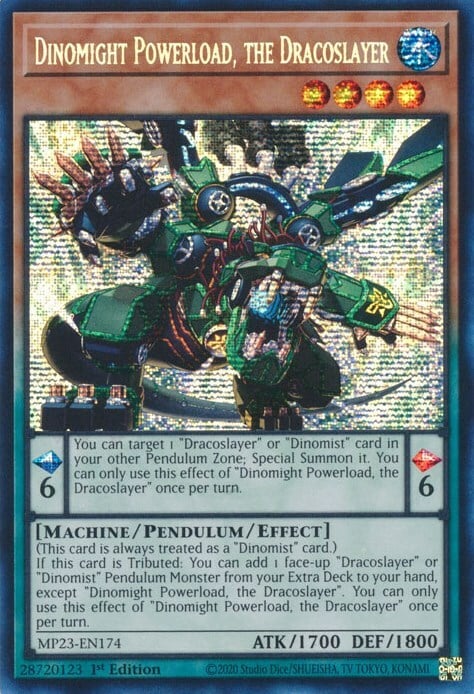 Dinomight Potercarico, il Dracoassassino Card Front