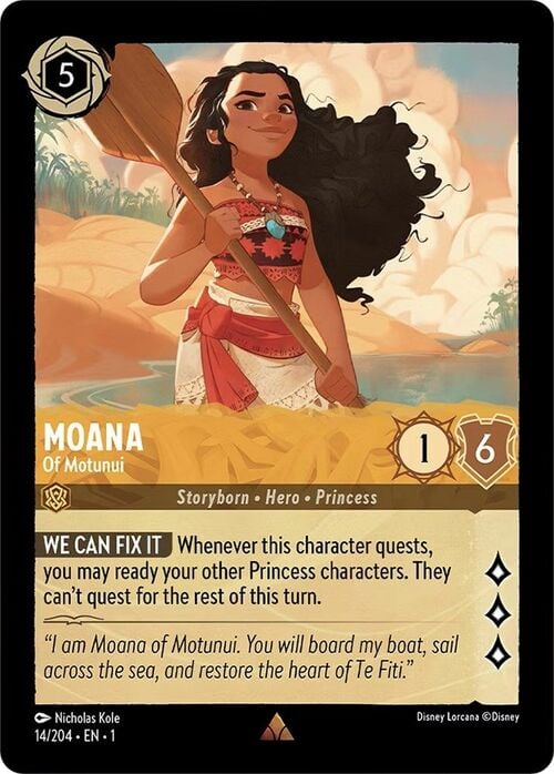 Moana - Of Motunui Card Front