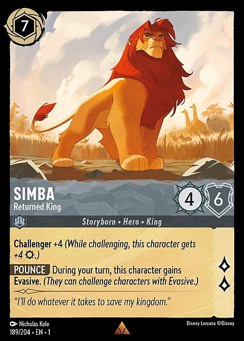 Simba - Returned King Card Front