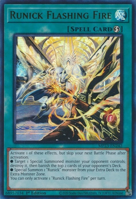 Runick Flashing Fire Card Front