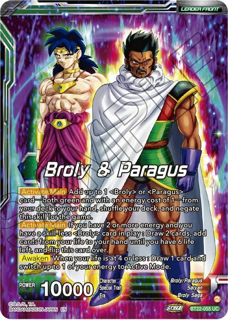 Broly & Paragus // SS Broly, Devil of Destruction Frente