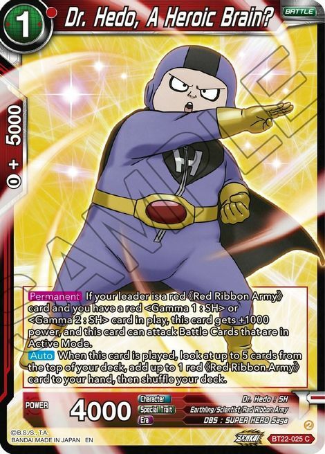 Dr. Hedo, A Heroic Brain? Card Front