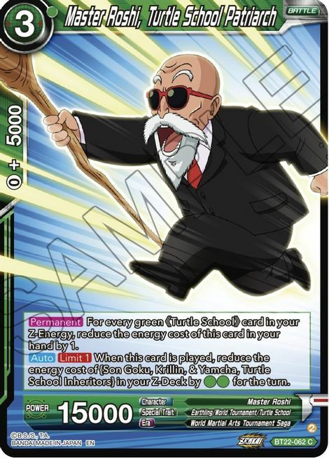 Master Roshi, Turtle School Patriarch Card Front