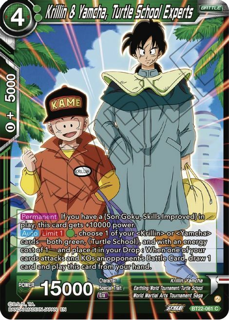 Krillin & Yamcha, Turtle School Experts Card Front
