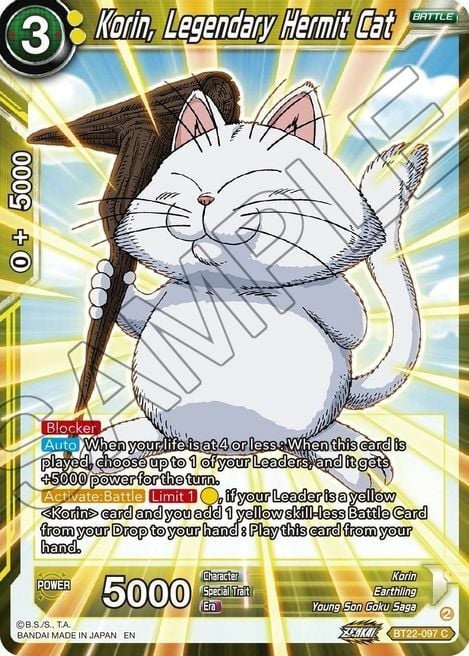 Korin, Legendary Hermit Cat Card Front