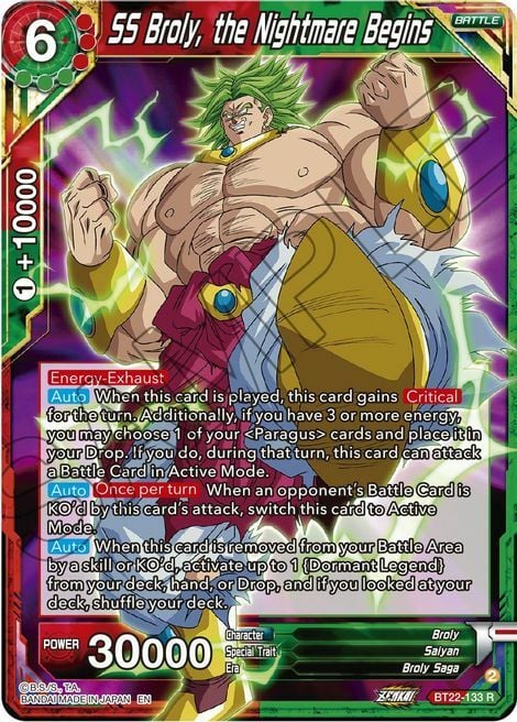 SS Broly, the Nightmare Begins Frente