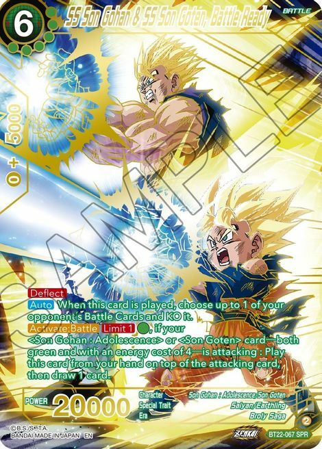 SS Son Gohan & SS Son Goten, Battle Ready Card Front