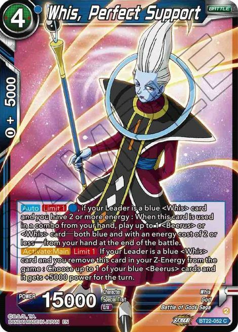 Whis, Perfect Support Card Front