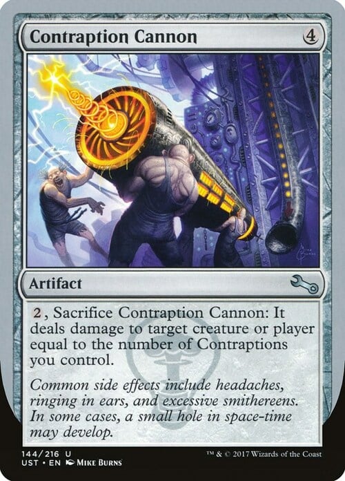Contraption Cannon Card Front