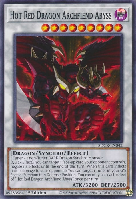 Arcidemone Drago Rosso Rovente dell'Abisso Card Front