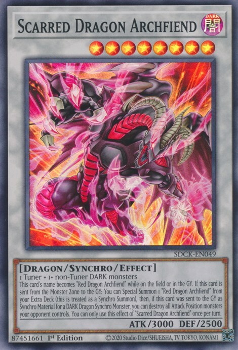 Arcidemone Drago Rossocicatrice Card Front