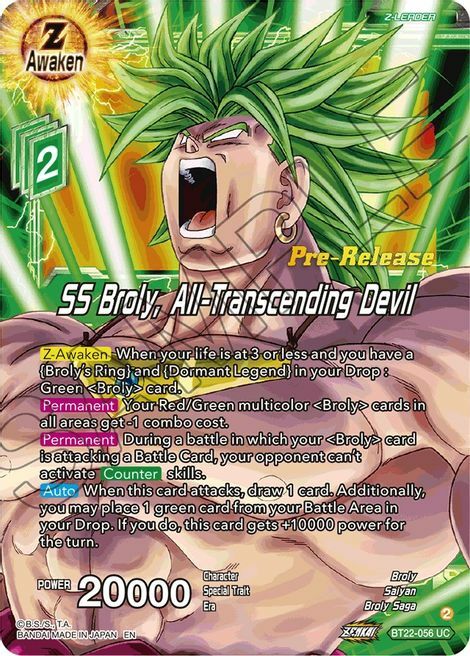 SS Broly, All-Transcending Devil Frente