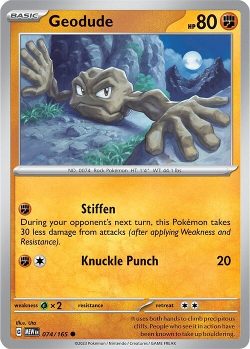 Geodude Lv.12 Card Front