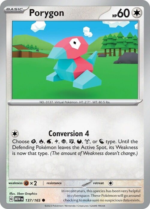 Porygon Card Front