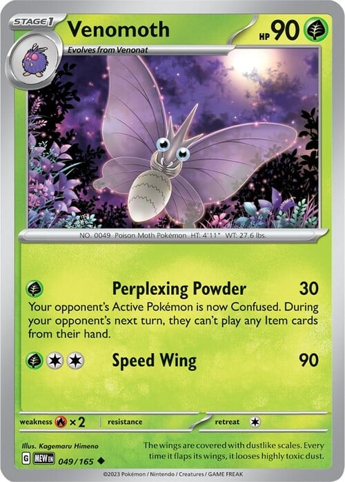 Venomoth Card Front