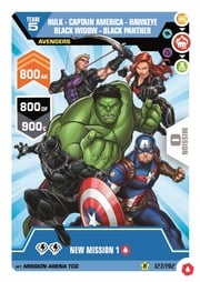 Hulk - Captain America - Black Widow - Hawkeye - Black Panther