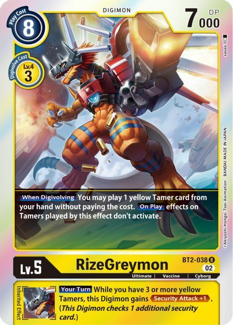 RizeGreymon Card Front