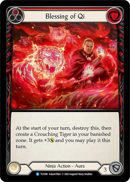 Blessing of Qi (Red) Card Front