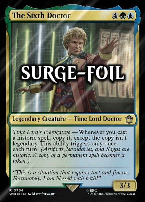 The Sixth Doctor Card Front