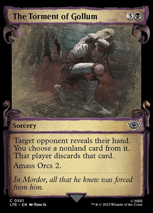 The Torment of Gollum Card Front