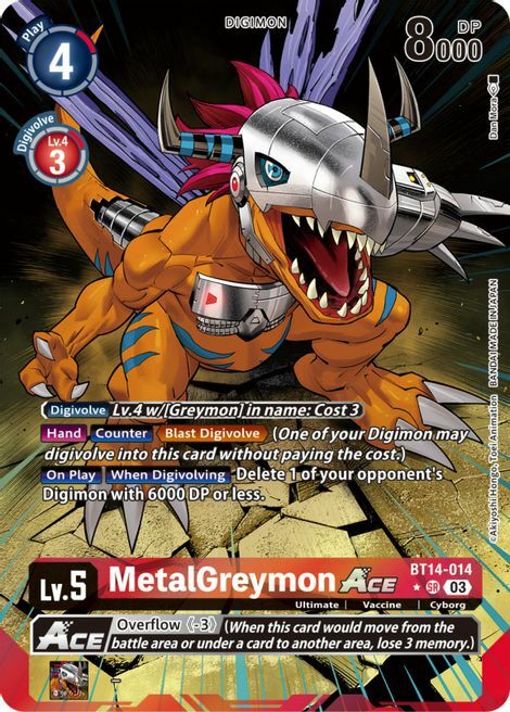 MetalGreymon Ace Card Front