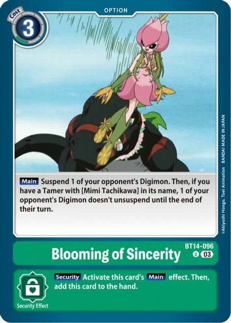 Blooming of Sincerity Card Front