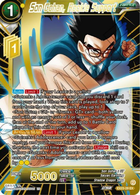 Son Gohan, Rookie Support Frente