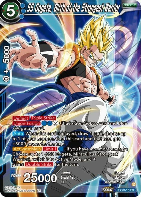 SS Gogeta, Birth of the Strongest Warrior Frente