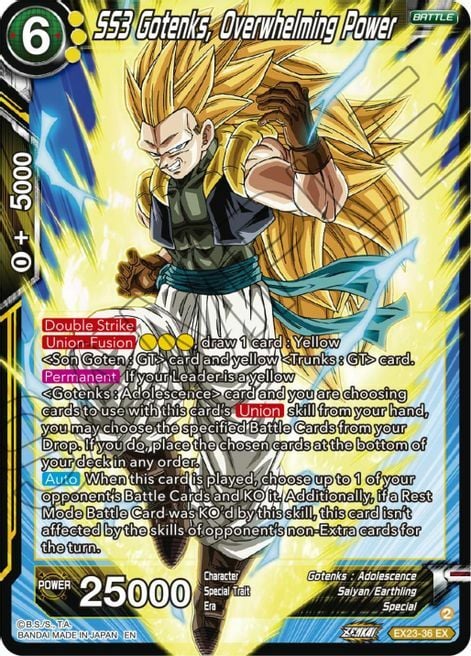 SS3 Gotenks, Overwhelming Power Card Front