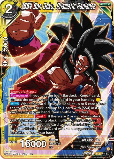 SS4 Son Goku, Prismatic Radiance Frente