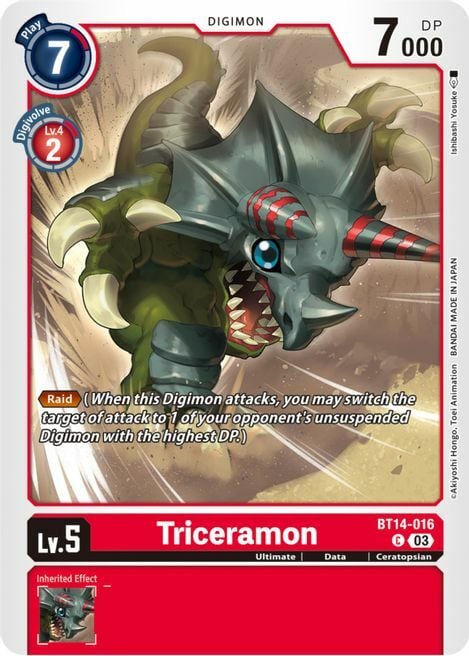 Triceramon Card Front