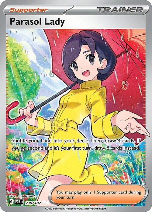 Parasol Lady Card Front