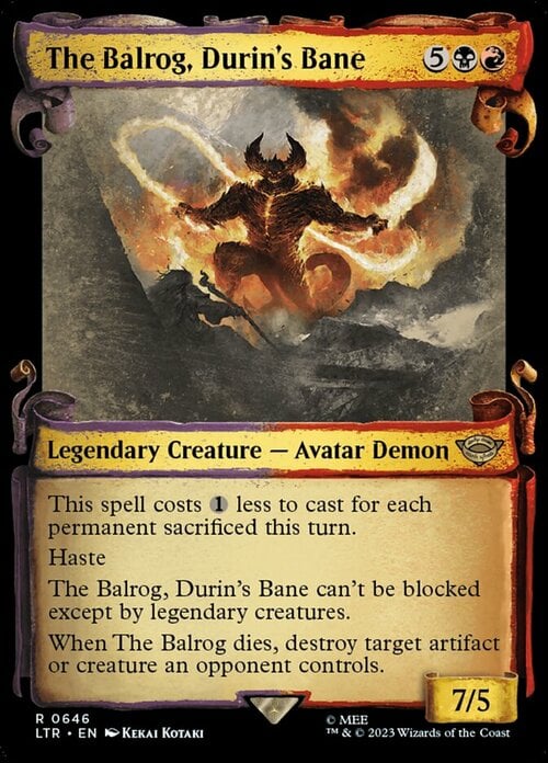 Il Balrog, Flagello di Durin Card Front