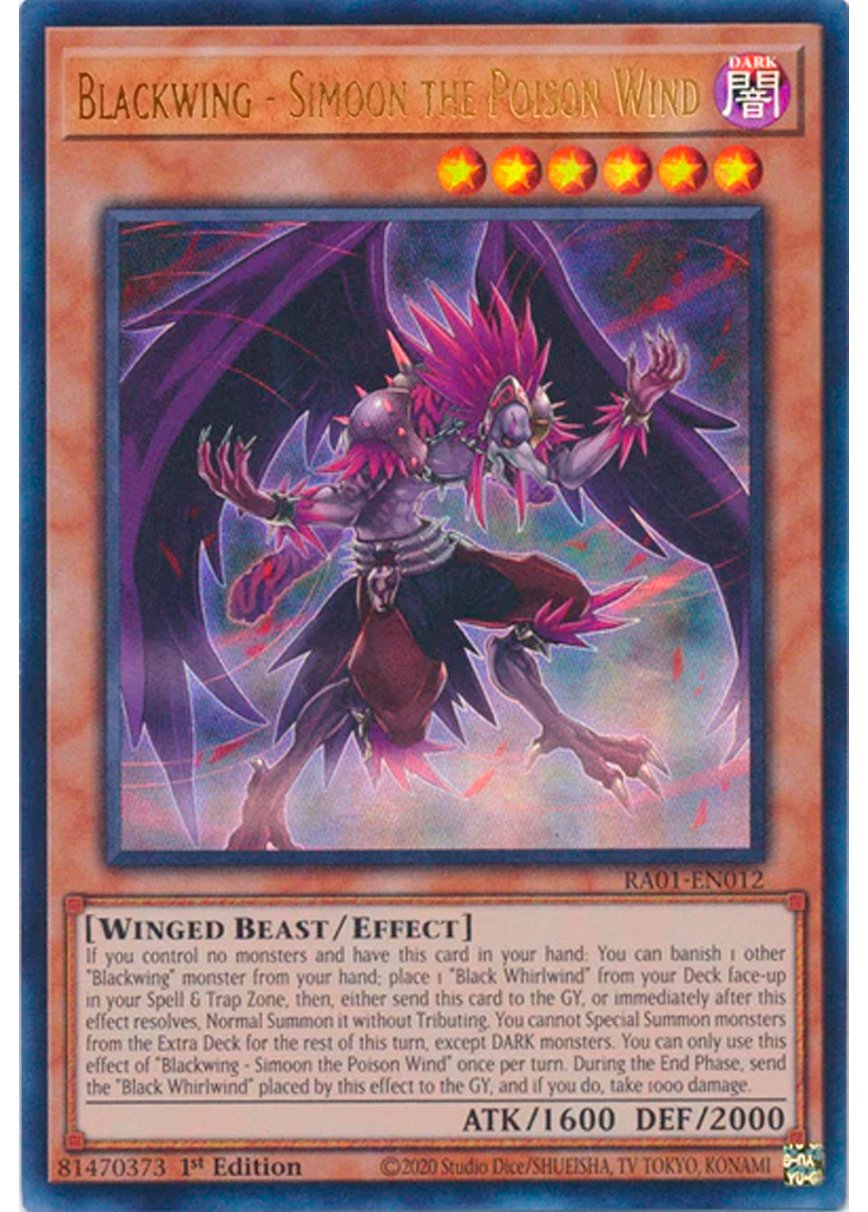 遊戯王 RA01-EN012 ＢＦ−毒風のシムーン Blackwing - Simoon the