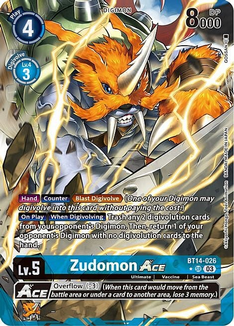 Zudomon Ace Card Front