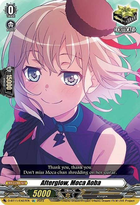 Afterglow, Moca Aoba Card Front