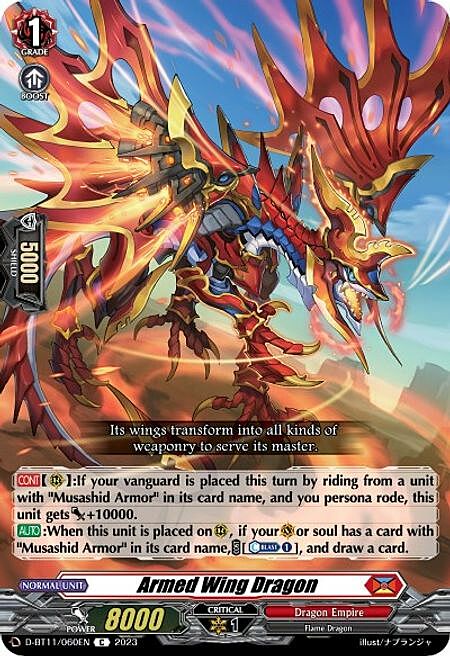 Armed Wing Dragon Card Front