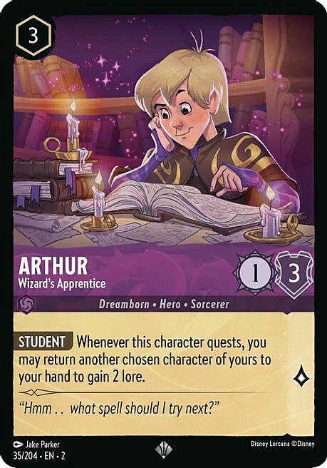 Arthur - Wizard's Apprentice Card Front