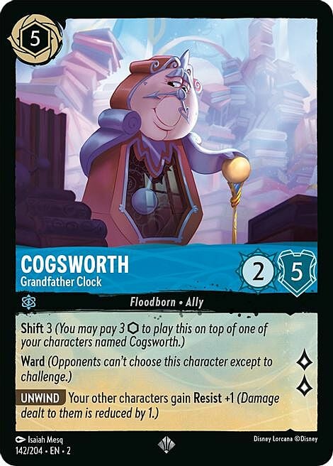 Cogsworth - Grandfather Clock Card Front