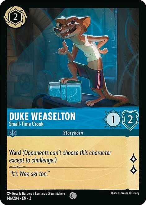 Duke Weaselton - Small-Time Crook Card Front