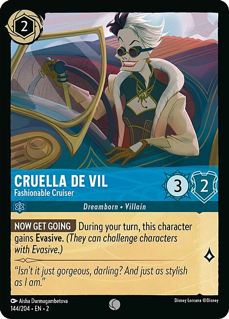 Cruella De Vil - Fashionable Cruiser Frente